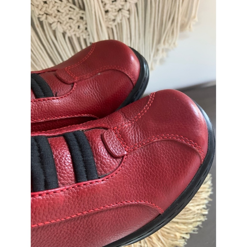 DANSKO Erin Red Leather Slip On Zip Up Leather Ankle Boots 37 - Picture 13 of 16